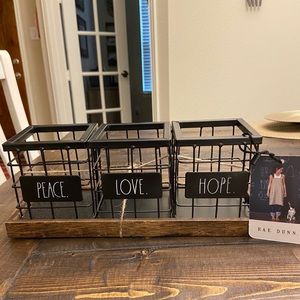 Rae Dunn wire basket supply organizer